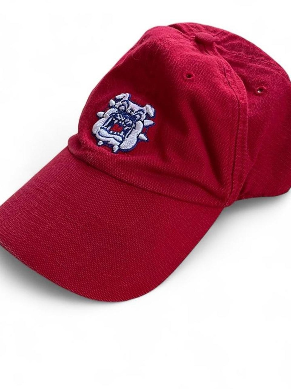 Lids Red Fresno State Bulldog Embroidered Men's Dad Hat Cap